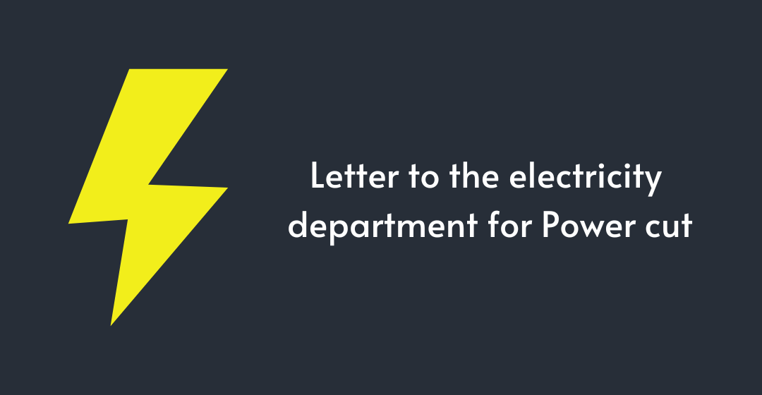 letter-to-electricity-department-for-power-cut-five-knowledge