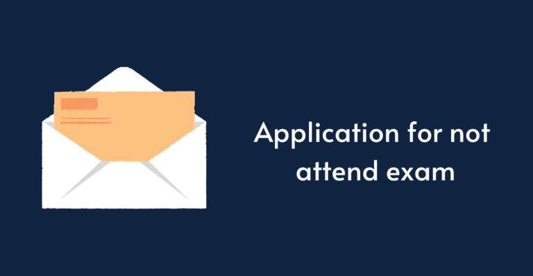 application for not attending presentation