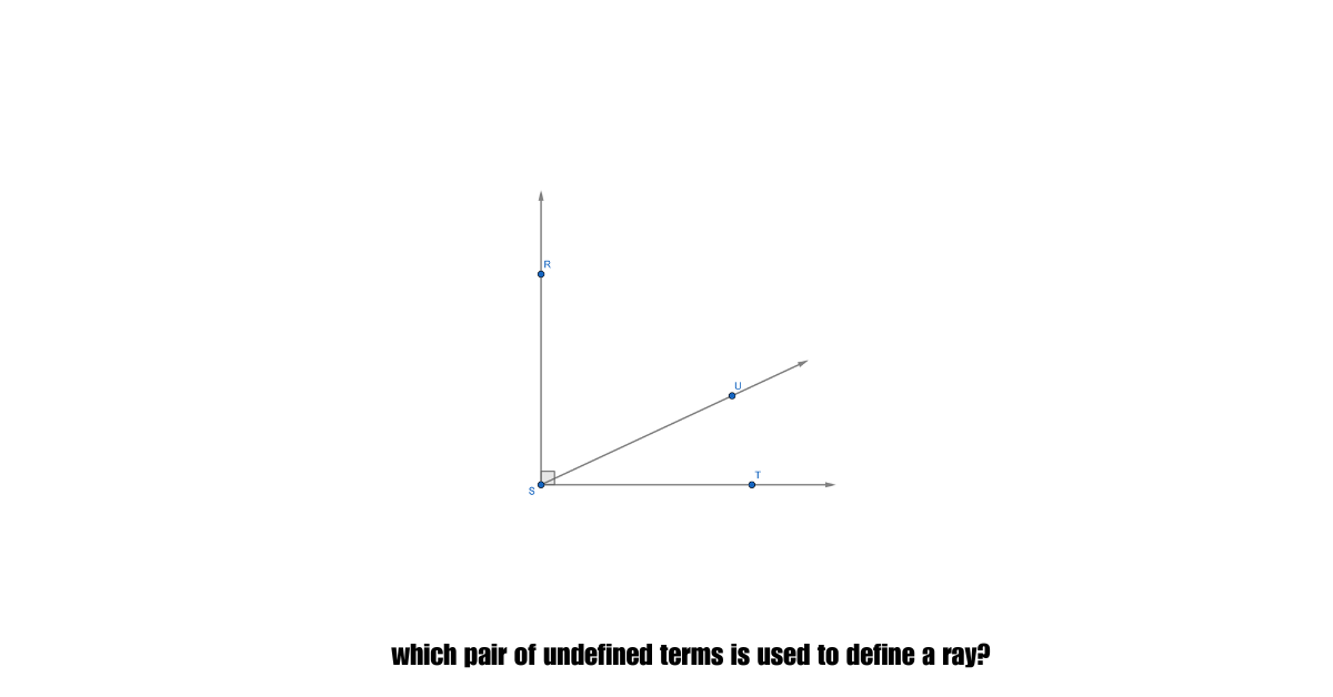 which pair of undefined terms is used to define a ray?